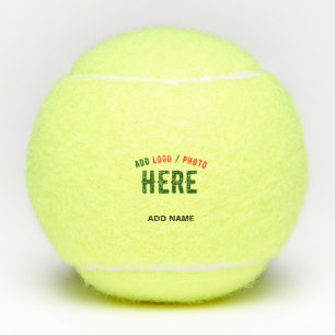 BALLES DE TENNIS MARQUE MODERNE MODERNE PERSONNALISABLE JAUNE VÉRIF