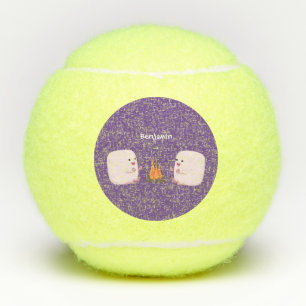 Balles De Tennis Marshmallows mignons roses par dessin animé sur le