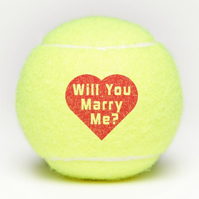 Balles De Tennis Me Marieras-Tu ? Proposition Tennis Balls 3x (Devant)