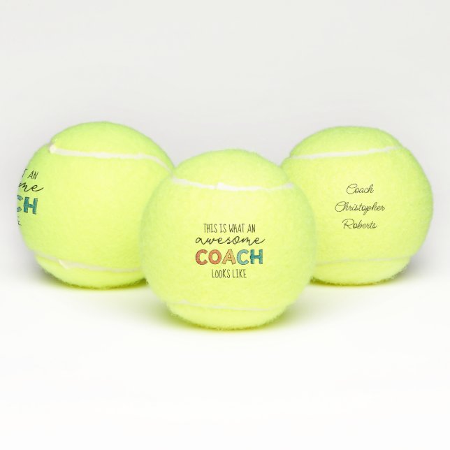 Balles De Tennis Meilleur Entraîneur Personnalisé | Cadeaux de cars (Multiple)