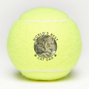Balles De Tennis Meilleur Papa Chat Photo Personnalisé