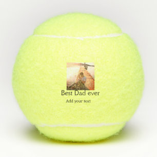 Balles De Tennis Meilleur papa jamais ajouter nom image fête des pè