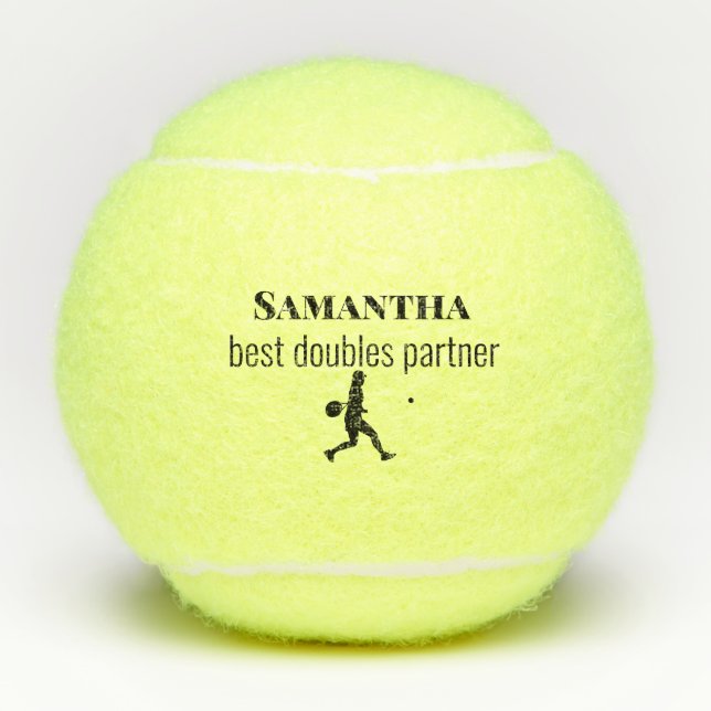 Balles De Tennis Meilleur Tennis Doubles Nom du partenaire Silhouet (Devant)