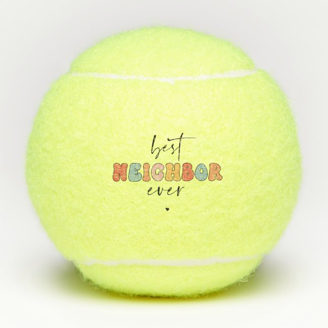 Balles De Tennis Meilleur Voisin jamais mignon (Devant)