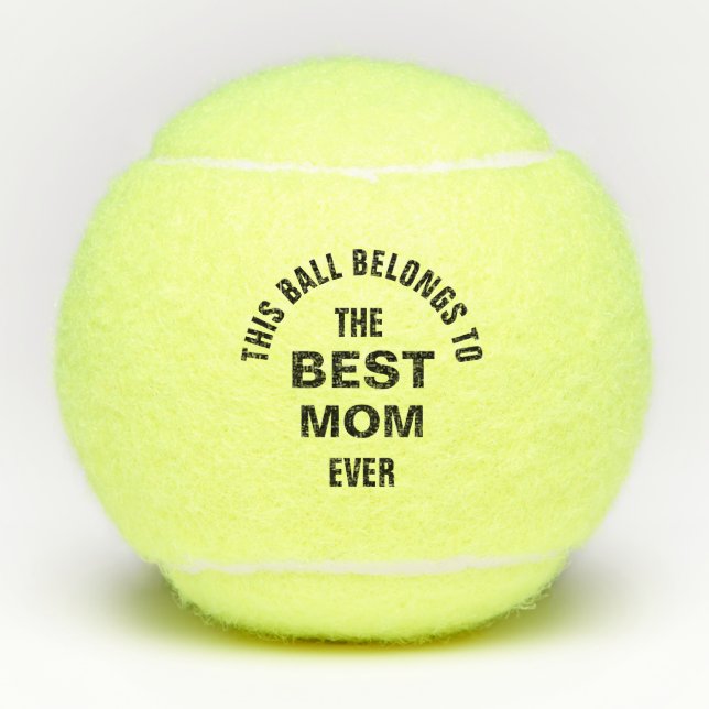Balles De Tennis Meilleure maman jamais personnalisée (Devant)