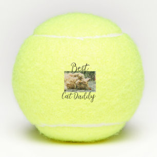 Balles De Tennis Meilleurs parents de papa chat photo de compagnie 