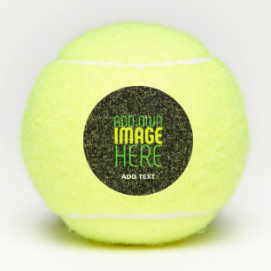 BALLES DE TENNIS MODÈLE DE TEXTE D'IMAGE NOIRE SIMPLE ET MODERNE