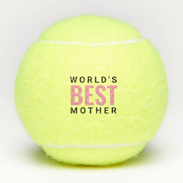 Balles De Tennis Mondes personnalisables Meilleure mère (Devant)