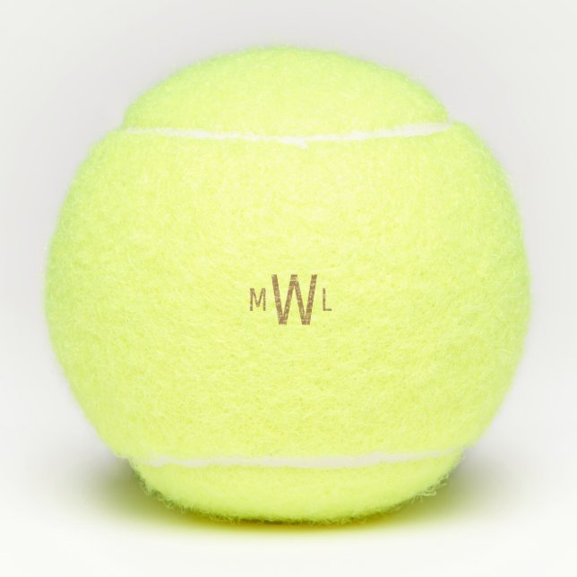 Balles De Tennis Monogramme or (Devant)