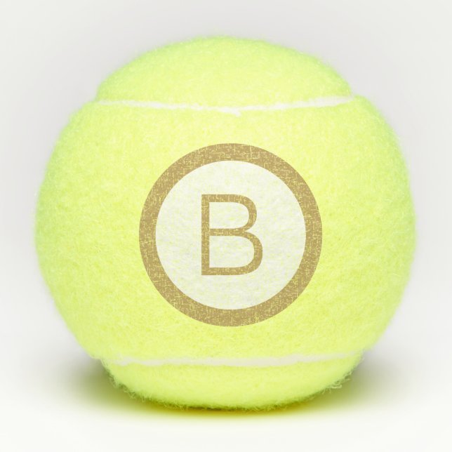 Balles De Tennis Monogramme or Typographie tendance Arrière - plan  (Devant)