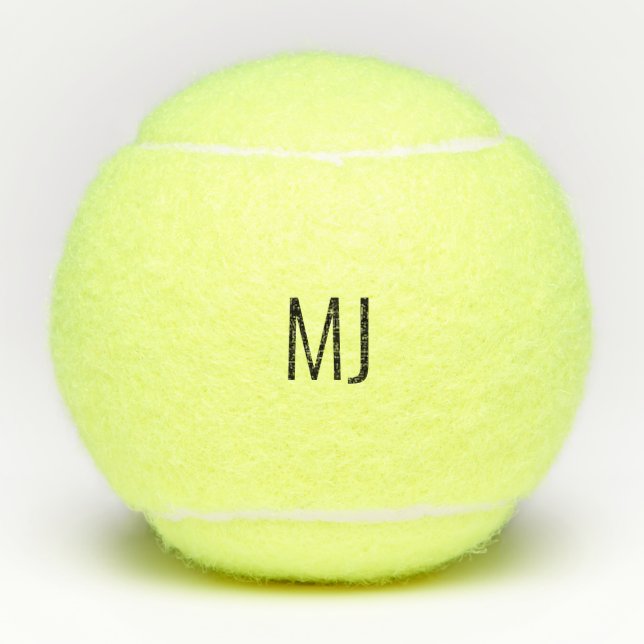 Balles De Tennis Monogramme personnalisé simple et contemporain (Devant)