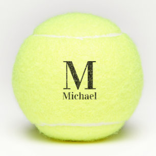 Balles De Tennis Monogramme simple personnalisé