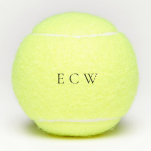 Balles De Tennis Monogramme triple noir simple