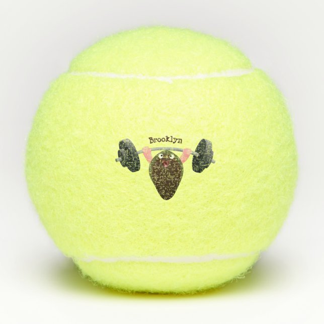 Balles De Tennis Moule amusante travaillant sur l'illustration de d (Devant)