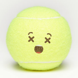 Balles De Tennis Ne me frappe pas !Emoji Kawaii Cute
