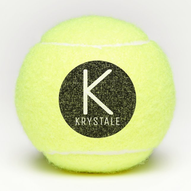 Balles De Tennis Nom du monogramme personnalisé Boules de tennis mo (Devant)