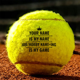 Balles De Tennis Nom du travail et du passe-temps Funny personnalis