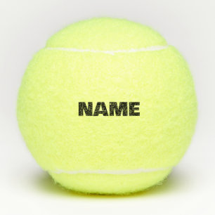 Balles De Tennis Nom initial minimaliste personnalisable