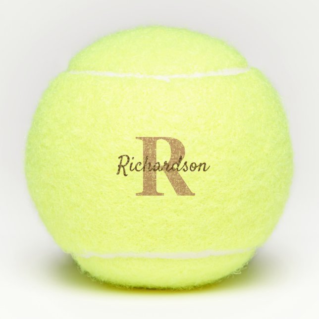 Balles De Tennis Nom monographique personnalisé (Devant)