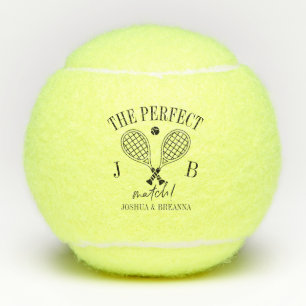 Balles De Tennis Nom personnalisé du logo Couple Mariage Parfait