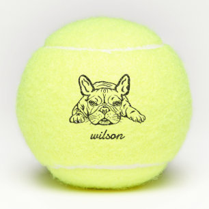 Balles De Tennis Nom personnalisé mignon Français Bulldog Frenchie 
