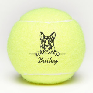 Balles De Tennis Nom personnalisé mignon Jouet berger allemand