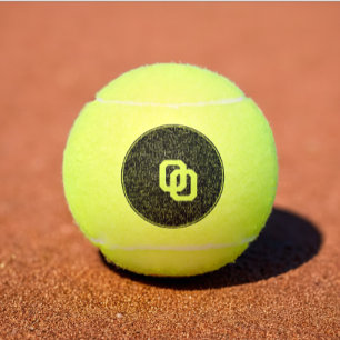 Balles De Tennis Nom personnalisé moderne Elégant Jaune Couleur Tex