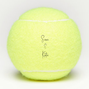 Balles De Tennis Noms de couple de script personnalisés simples