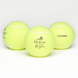 Balles De Tennis Noms personnalisés Date spéciale personnalisée