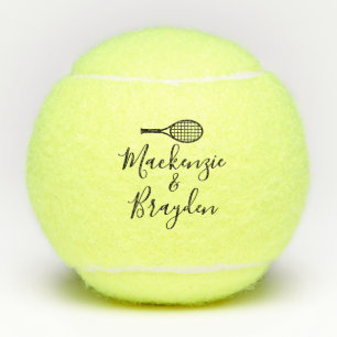 Balles De Tennis Noms personnalisés sur personnalisation