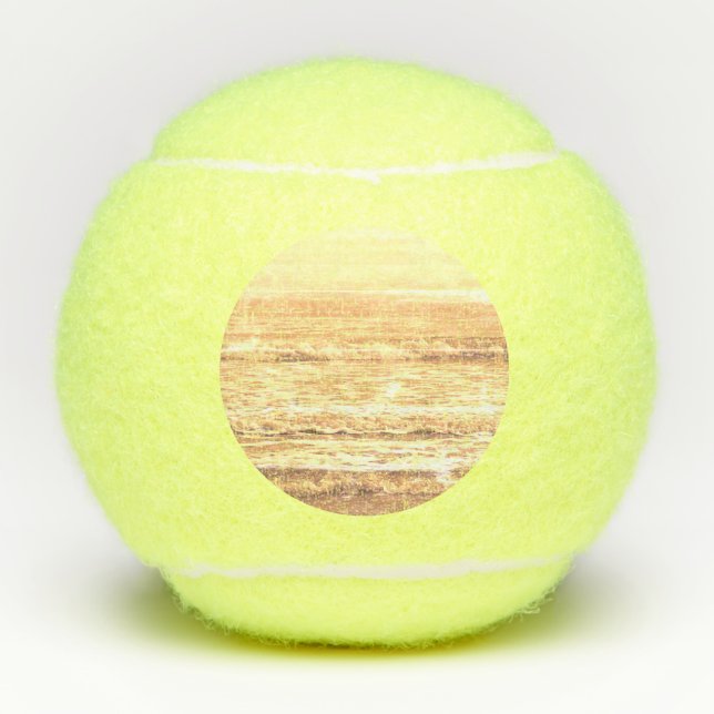 Balles De Tennis Ocean Waves Beach Eau Abstrait Cool unique (Devant)