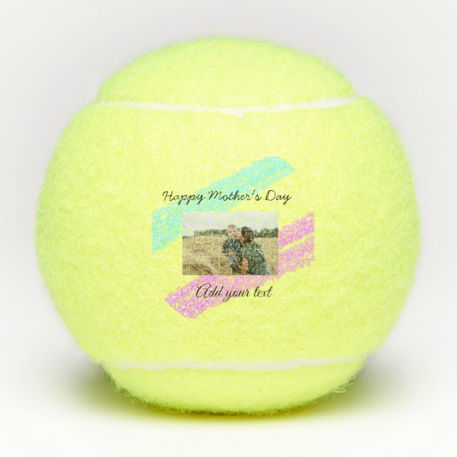 Balles De Tennis Parties scintillant simple rose bleu jour mère ajo (Devant)