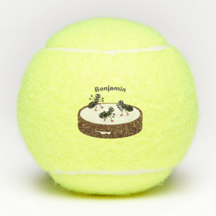 Balles De Tennis Patinage sur glace de fourmis joyeuses sur dessin 