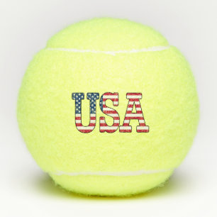 Balles de tennis patriotiques de drapeau américai