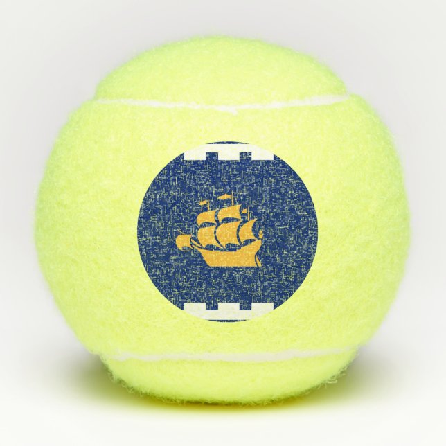 Balles De Tennis Penn tennis ball with flag of Quebec City (Devant)