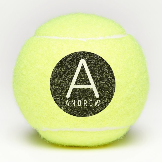 Balles De Tennis Personnalisé Monogramme Design moderne Personnalis (Devant)
