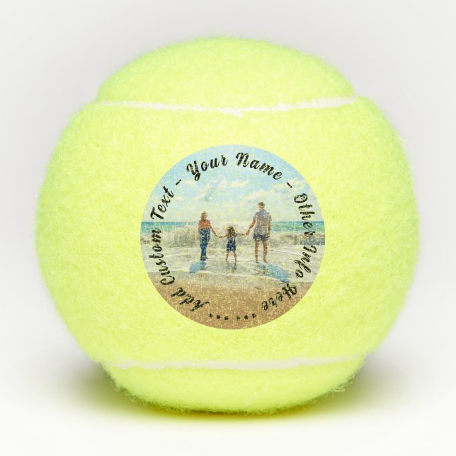 Balles de Tennis Personnalisées avec Votre Photo T (Devant)