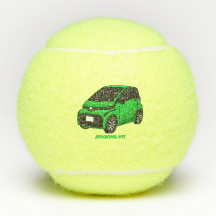 Balles De Tennis Petite voiture verte de taille micro