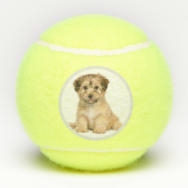 Balles De Tennis Photo personnalisée de chien (Dos)