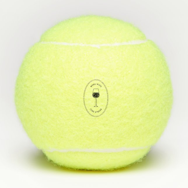 Balles De Tennis Plus de vin sans stress (Devant)