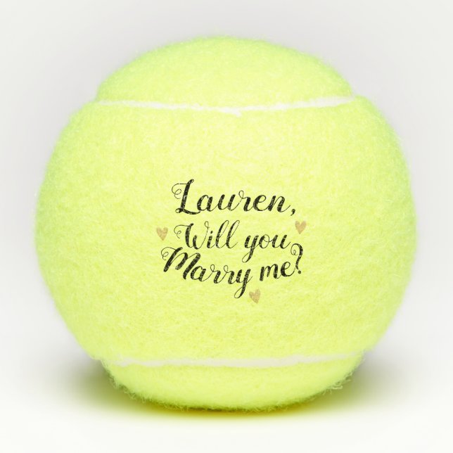 Balles De Tennis Proposition personnalisée - Me marierez-vous ? (Devant)