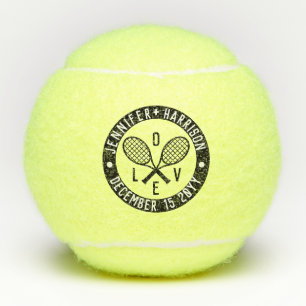 Balles De Tennis Raquettes de tennis d'amour personnalisées