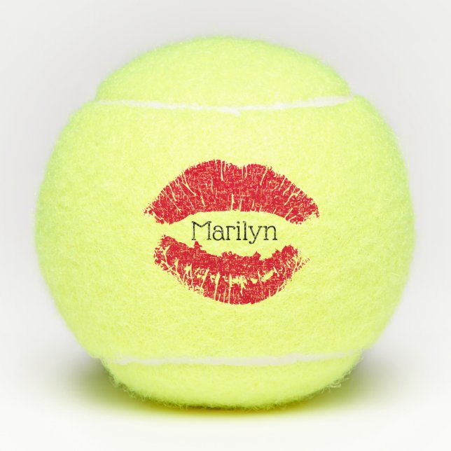 Balles De Tennis Red Lipstick Lipstick Tennis Ball (Devant)