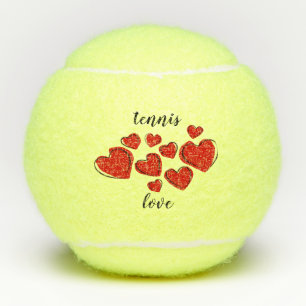 Balles De Tennis Red Sketchy Hearts Tennis Ball