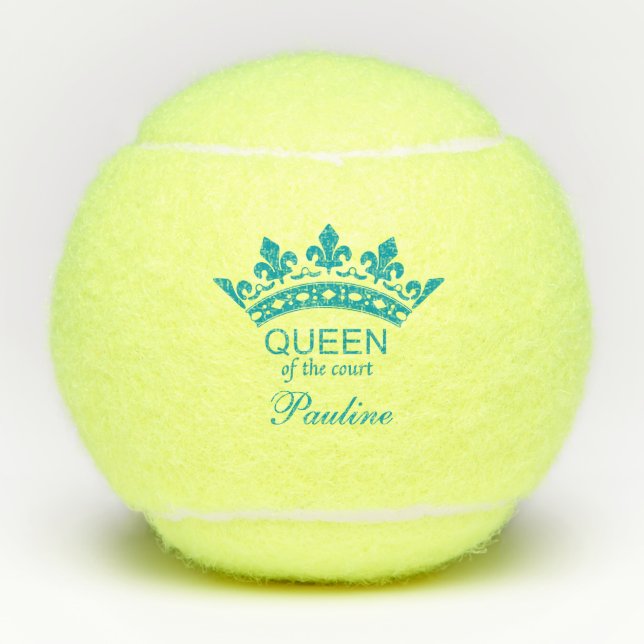 Balles De Tennis Reine de la Cour Turquoise (Devant)