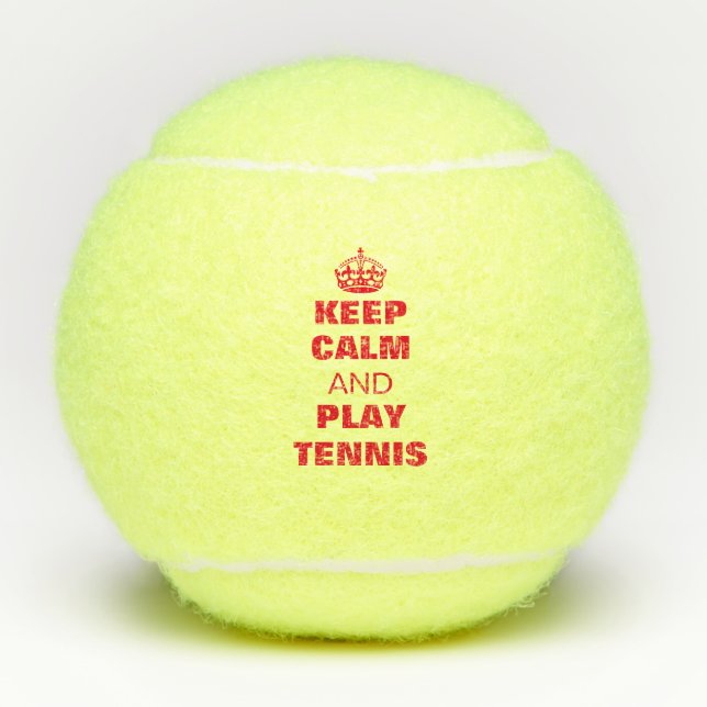 Balles De Tennis Restez calme et jouez au Tennis Ball (marque Penn) (Devant)