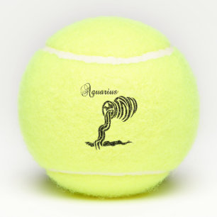 Balles De Tennis Signe du zodiaque Verseau et symbole bleu vert