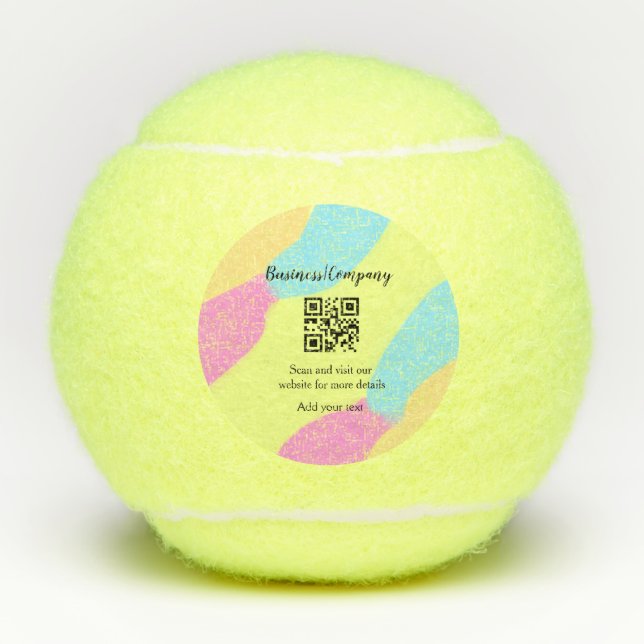 Balles De Tennis Simple entreprise site web code-barres QR ajouter  (Devant)