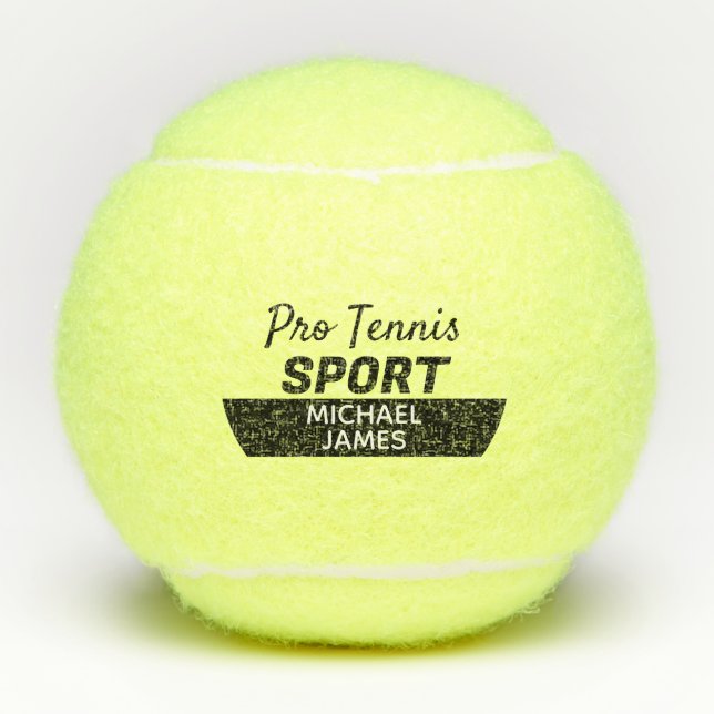Balles De Tennis Simple et moderne, Pro Tennis Sport, Personnalisé (Devant)