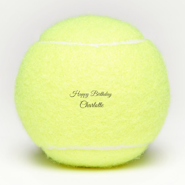 Balles De Tennis SIMPLE MINIMAL.CUTIE ADD NAME BABY happy birthday  (Devant)